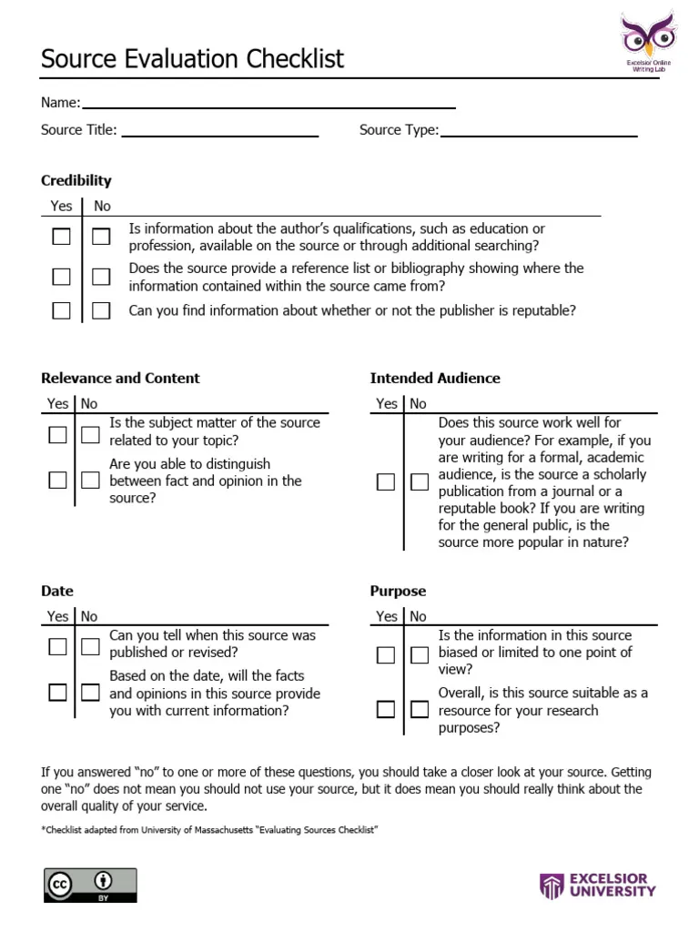 Evaluating Sources Checklist worksheet for assessing relevance and bias in historical materials Sixth grade students using a checklist to assess source credibility and reliability for history research projects