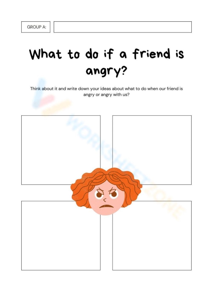 Emotions in Art Activity 24: Expressing Feelings Through Creative Shapes and Colors Second grade student creating colorful shapes and artwork to express their emotions on a worksheet