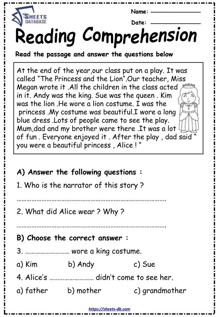 Extended Reading Comprehension worksheet titled "Think Fast!" designed for fifth graders