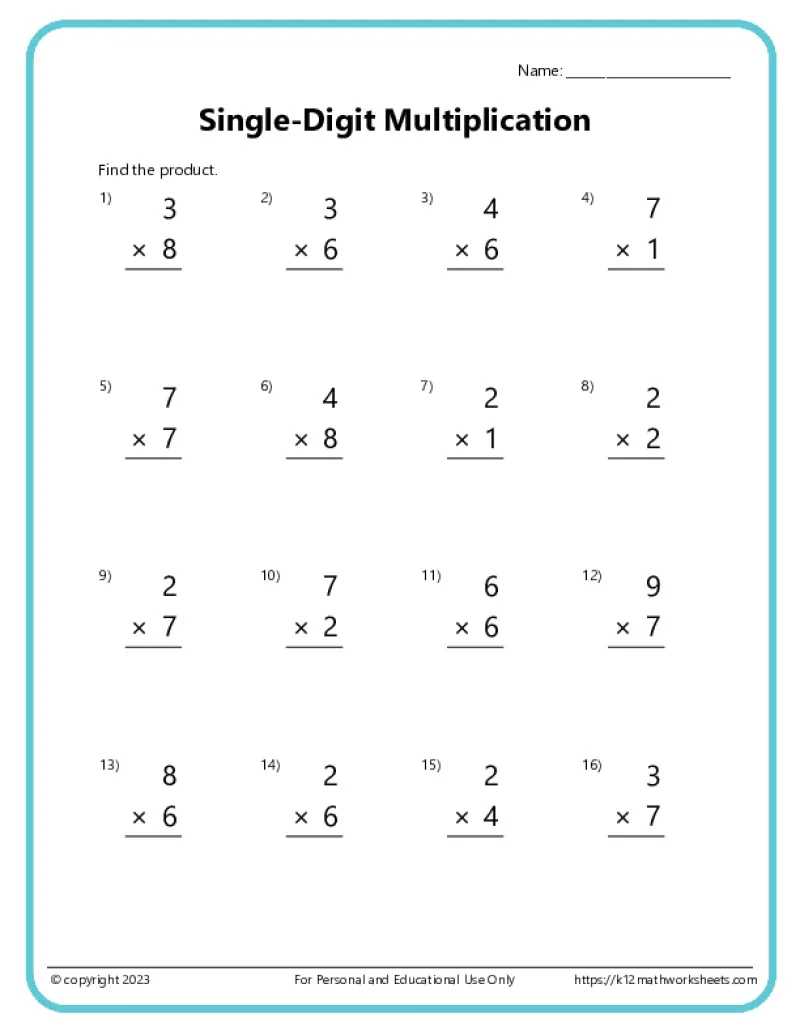 Third grade math worksheet featuring several three-digit subtraction practice problems