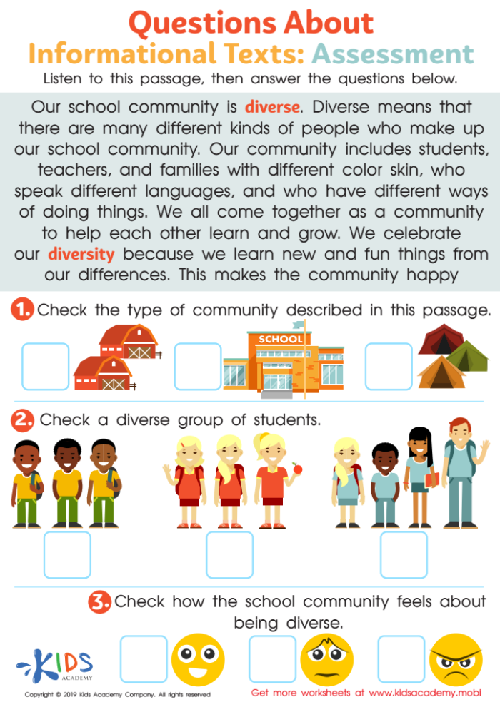 Eighth grade chemistry worksheet showing informational text about extraordinary elements with reading comprehension questions
