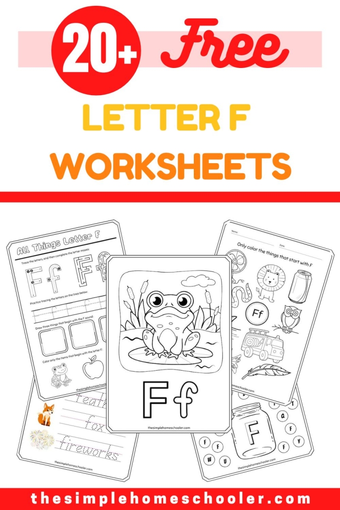 Worksheet for preschoolers focusing on the letter F and fun coloring activities