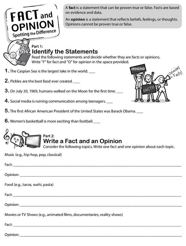 Fact or Opinion: Howler Monkeys Worksheet for Data and Graphing Activities Worksheet for second graders to differentiate between facts and opinions about howler monkeys