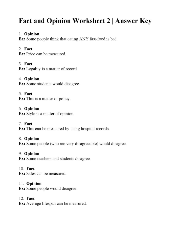 Fact and opinion worksheet designed for third graders to distinguish between facts and opinions