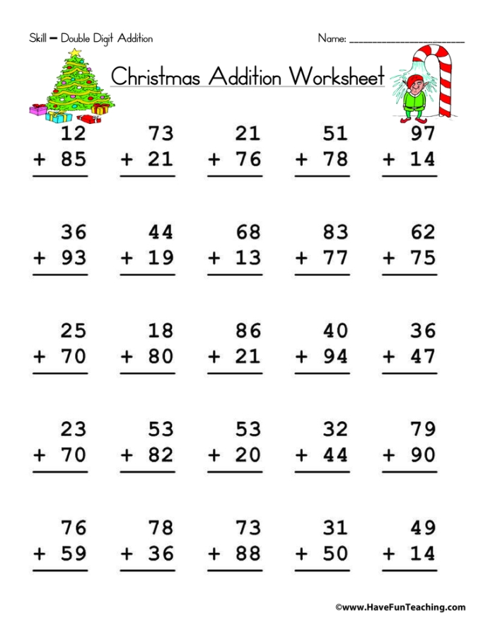 Fairy Double-Digit Addition Practice Sheet for Young Learners Fairy-themed worksheet for first graders featuring double-digit addition problems