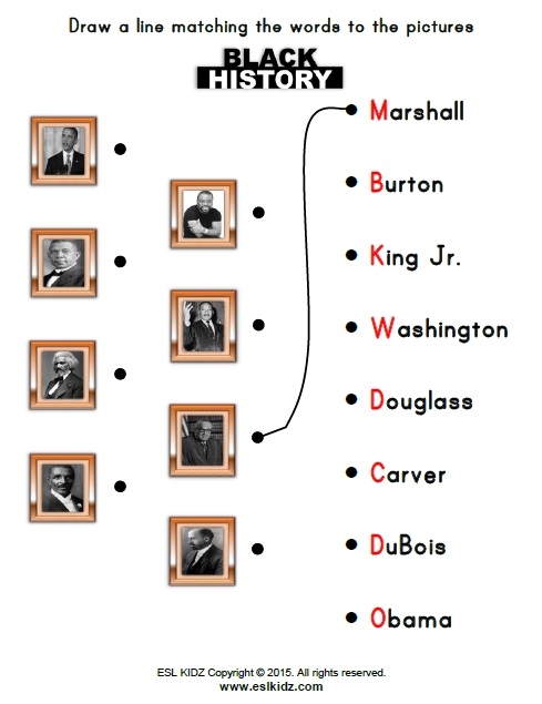 Famous Black Americans Quiz Worksheet 14 Fourth grade worksheet featuring a Famous Black Americans quiz about influential leaders and artists