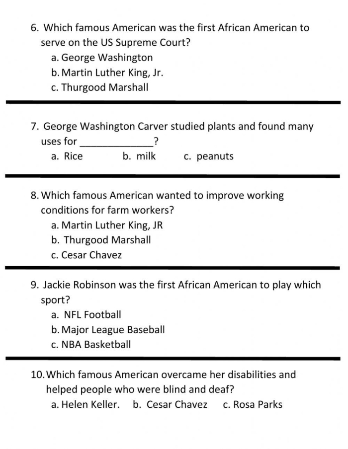 Portrait illustrations of notable Irish American historical figures with biographical text for third grade comprehension activities