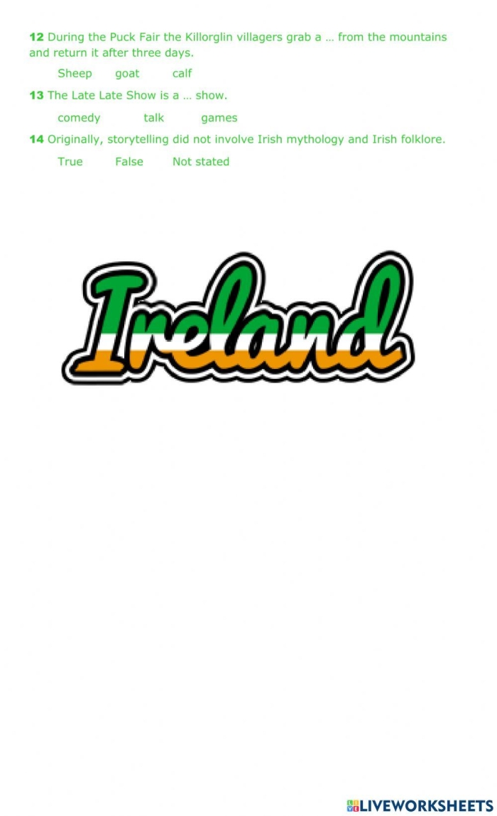 Engaging activity featuring notable Irish figures for kids to explore and enjoy Famous Irish people word search worksheet for fourth graders celebrating St. Patrick's Day