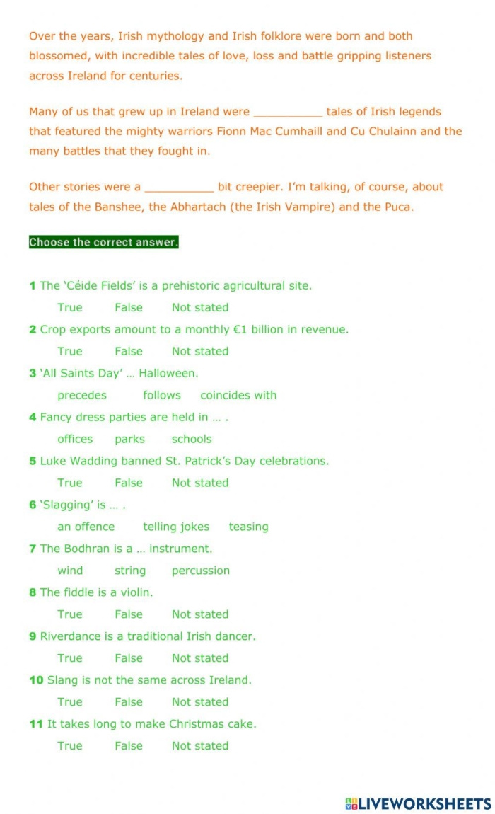 Community and Culture worksheet for Fourth Grade Word search worksheet featuring famous Irish people, perfect for fourth graders. Engaging activity for kids in celebration of St. Patrick's Day.