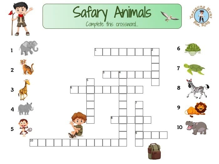Kindergarten worksheet featuring a farm animal picture crossword puzzle for practicing ratios and proportions