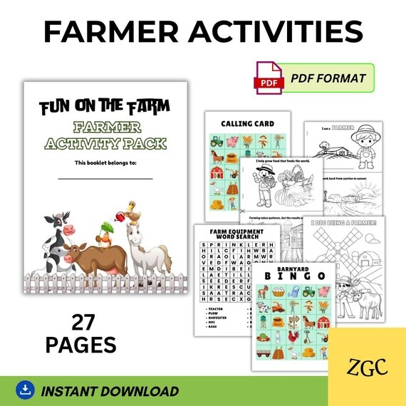 First grade worksheet featuring a coloring activity based on the fable of The Farmer and his Son