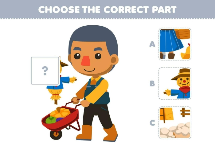 First grade coloring page featuring an illustration of the farmer and his son from the classic fable