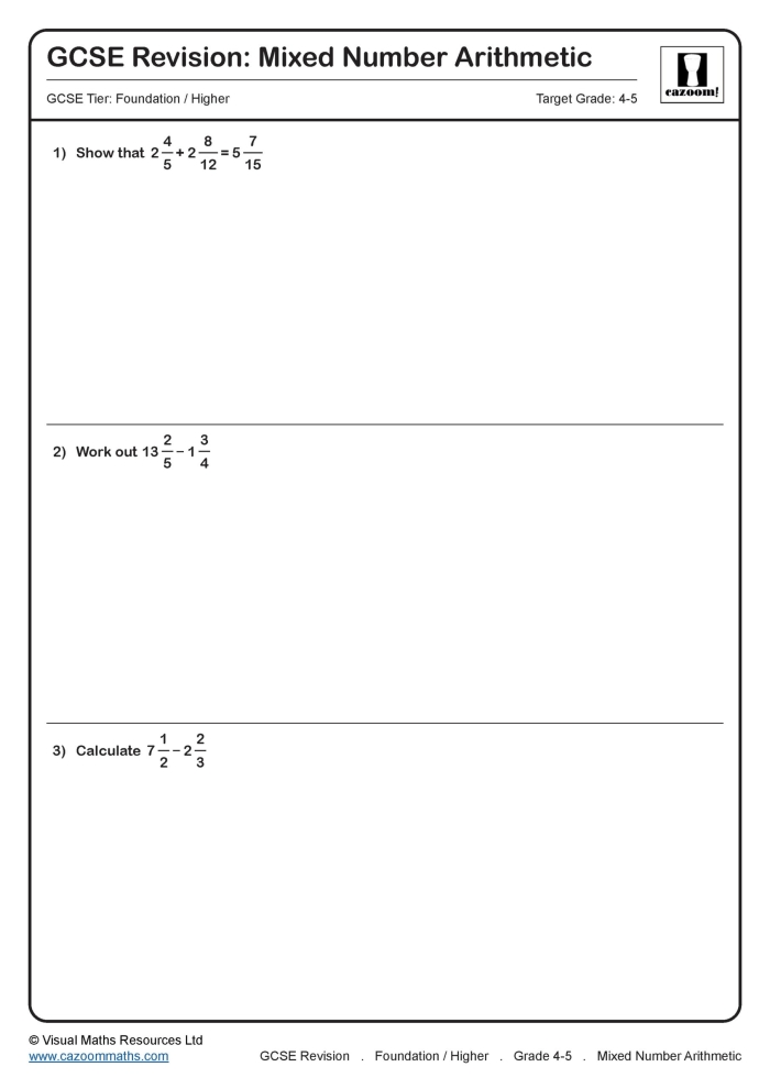 Students engaging with the Feed the Kramsters worksheet, converting improper fractions into mixed numbers. Worksheet image featuring a fun exercise for fourth graders on time and money concepts.