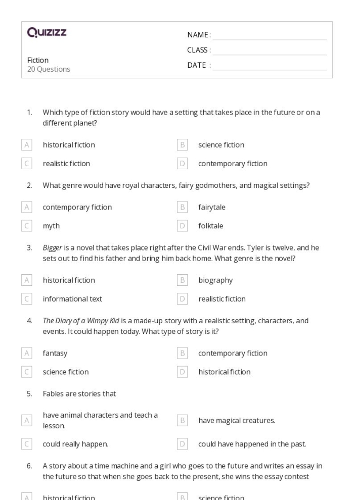 Simple Fiction Summary Worksheet 11 for Fourth Grade Reading Practice Fourth grade worksheet featuring a Somebody-Wanted-But-So-Then fiction summary graphic organizer