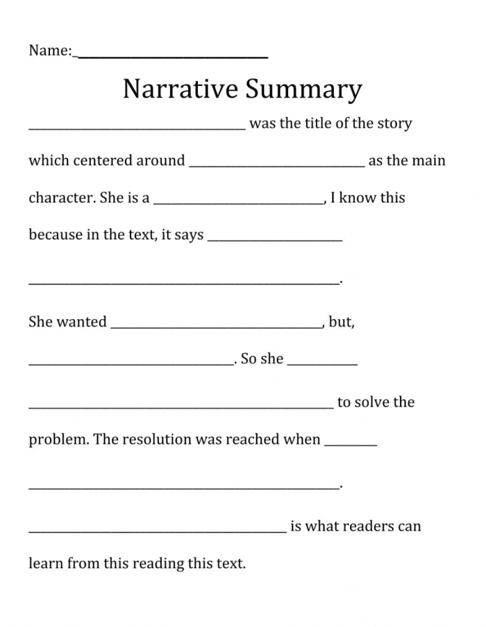 Simple Fiction Summary Worksheet 7 for Fourth Grade Addition Practice Fourth grade students completing a Somebody-Wanted-But-So-Then fiction summary worksheet with example story structure