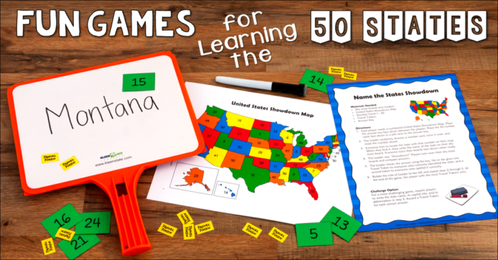 Educational 50 States Game worksheet for history students 17 Fifth grade student working on a printable 50 States Game worksheet