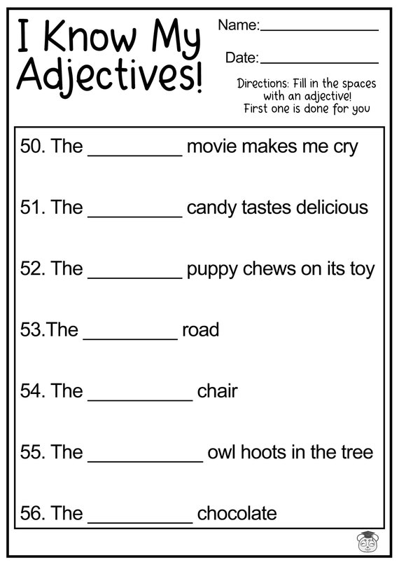 Interactive worksheet to enhance descriptive language skills for young learners Worksheet for adding adjectives in a fifth-grade writing exercise