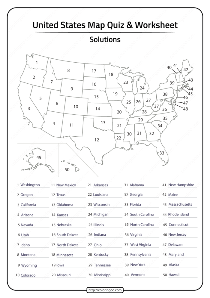 Fifth grade students practice alphabetizing the 50 US states on this educational printable worksheet