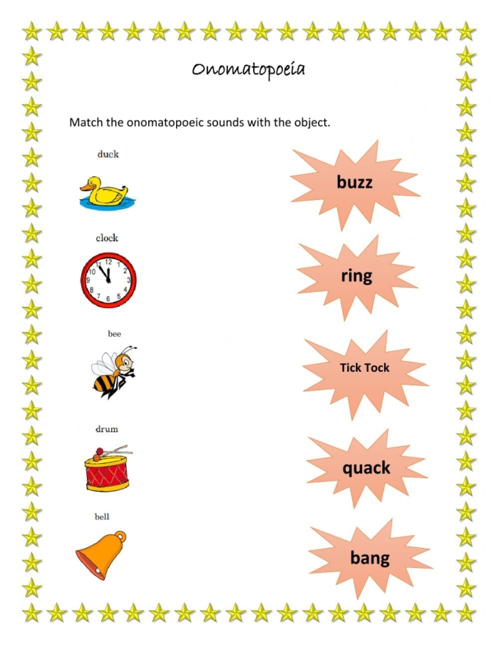 Onomatopoeia word search: Discover international animal sounds in this engaging worksheet Worksheet featuring a word search of animal sounds in various languages for fifth graders