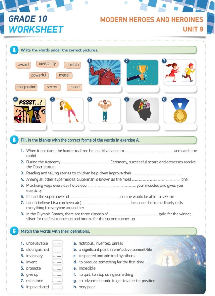 Printable worksheet featuring a collection of illustrated cards highlighting influential Black American figures for fifth grade students