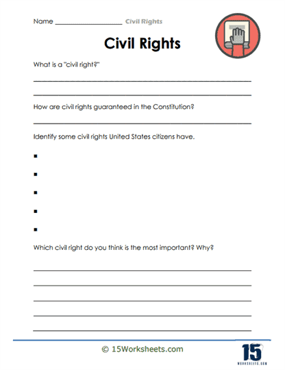 Civil Rights Vocabulary Study Guide for Elementary Learners Fifth grade students learning civil rights movement vocabulary terms and definitions for classroom worksheet