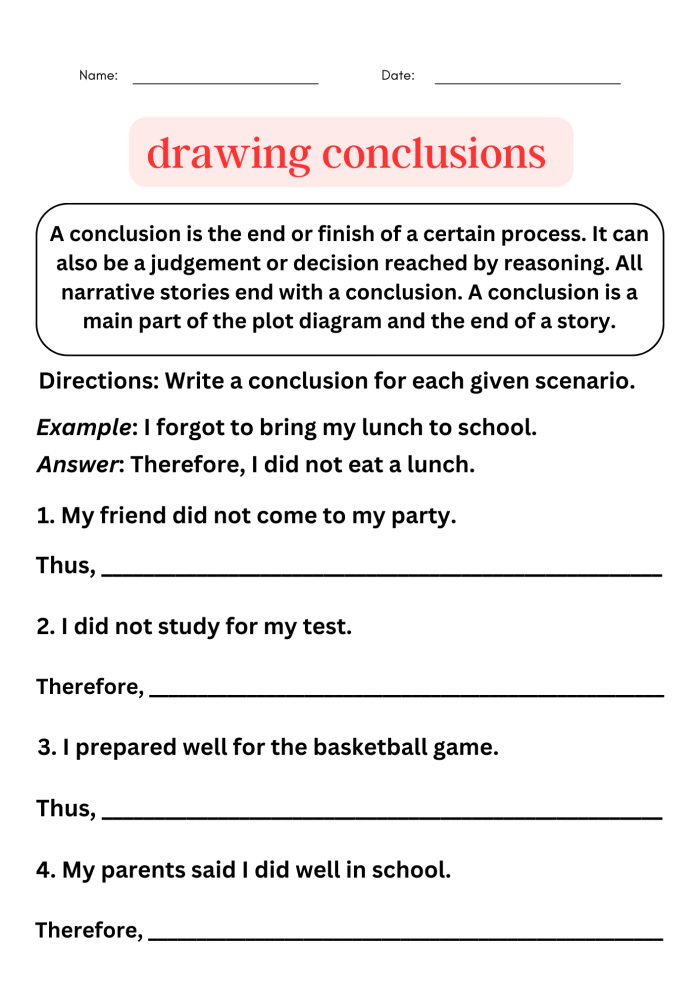 Practice Writing a Conclusion worksheet for fifth graders focusing on impactful endings