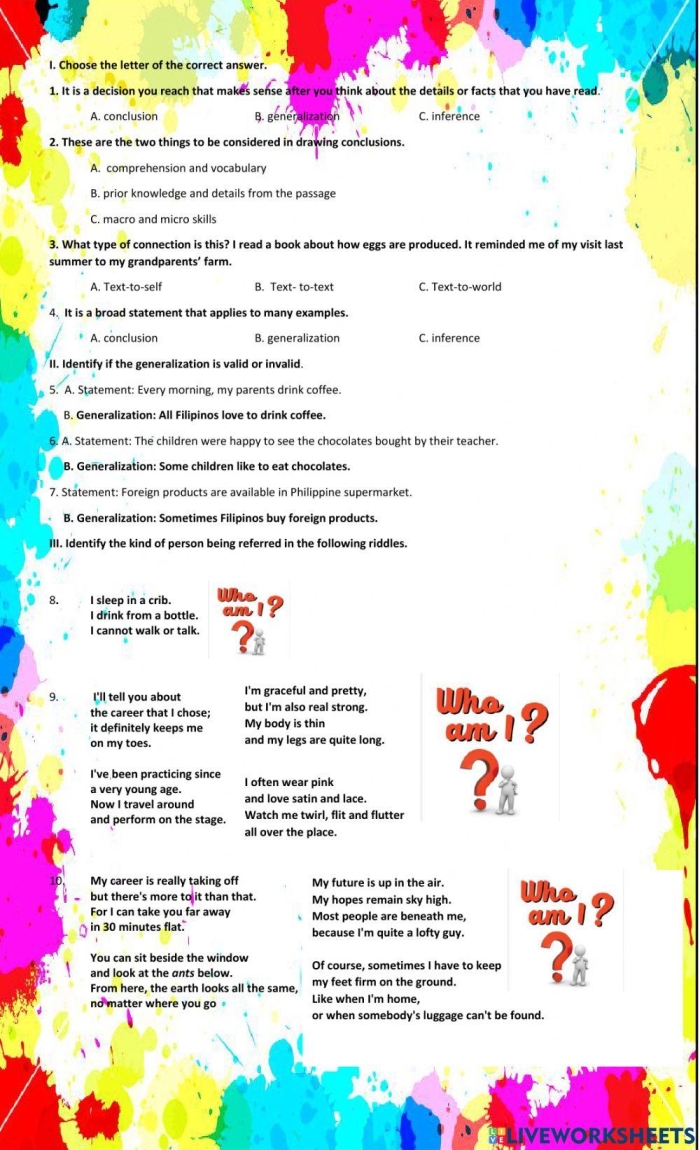 Fifth grade students completing a practice writing a conclusion worksheet for an algebra lesson 22