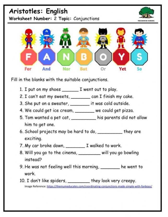 Grammar Review worksheet focusing on conjunctions for fifth graders, featuring engaging activities. A comprehensive guide to understanding conjunctions in English grammar.