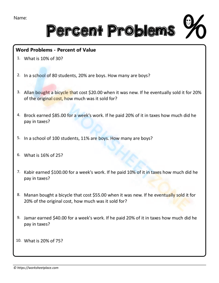 Writing worksheet for Fifth Grade Percentage Word Problems worksheet for fifth graders focusing on consumer math and real-life applications. Engaging math problems designed to enhance understanding of percentages in everyday scenarios.