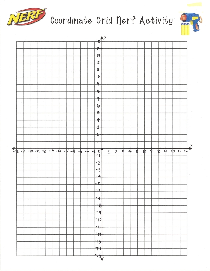 Fifth grade student playing a coordinate grid detective game worksheet