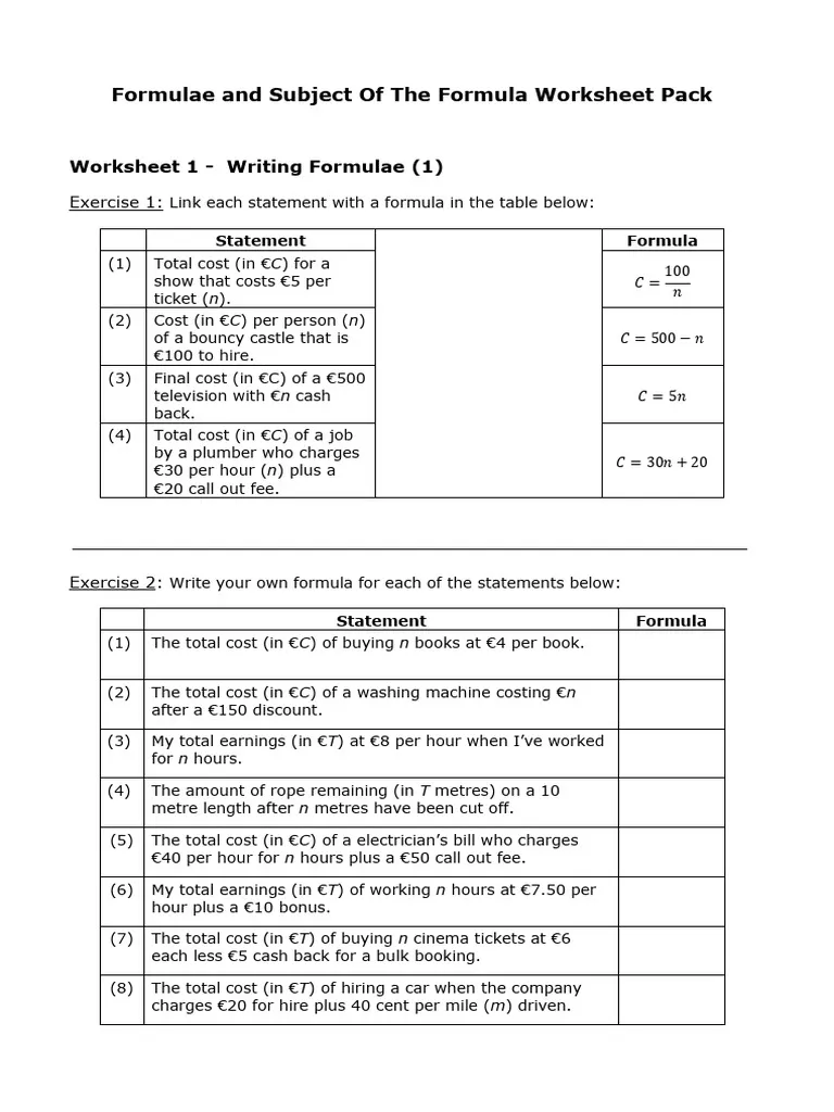 What's the Formula? worksheet for calculating cube dimensions, image 20 Worksheet for fifth graders to fill in missing dimensions of cubes in measurement exercise