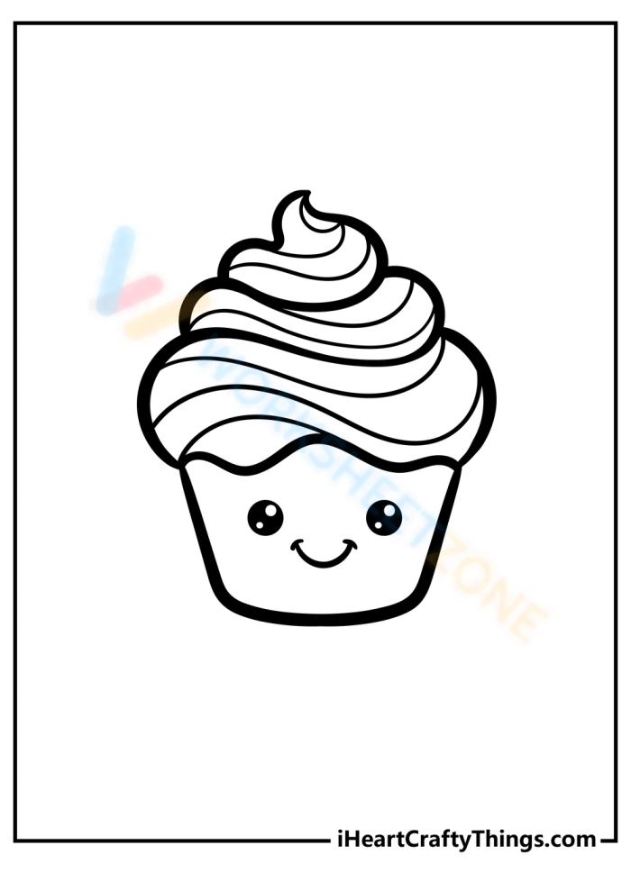 Fifth grade student solving two-step math word problems about cupcakes on a colorful worksheet