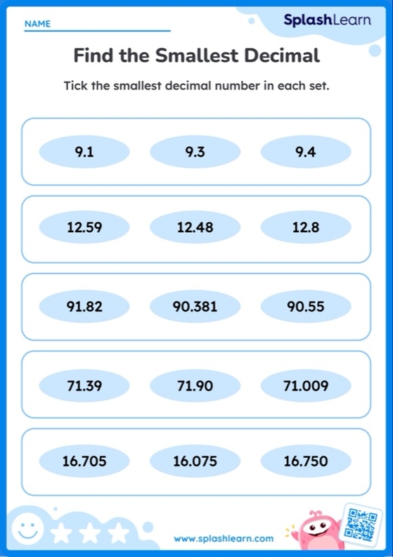 Fifth grade student solving a multi-digit decimal division math worksheet