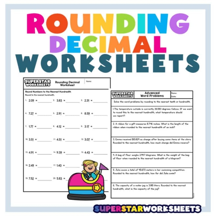 Rounding Decimals Math Worksheet for Fifth Grade Number Eleven Fifth grade students practice rounding decimals and comparing numerical values on this printable math worksheet