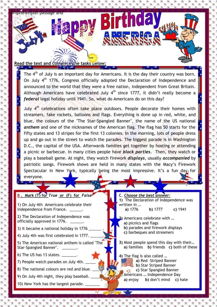 Declaration of Independence Creative Writing Prompt for Elementary Students Fifth grade students imagine writing their own Declaration of Independence in this creative word families worksheet activity