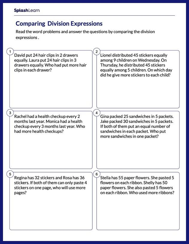 Classroom Math: Engaging Division Word Problems for Fifth Graders Students working on a Division Word Problems worksheet in a fifth-grade classroom