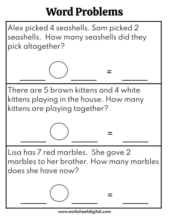 Classroom Math: Division Word Problems Worksheet for Fifth Graders Students solving division word problems in a fifth-grade math worksheet