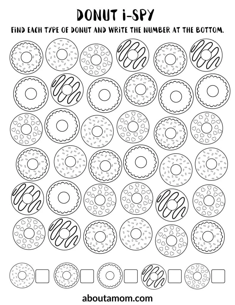 Fifth grade math worksheet featuring a line plot to analyze donut data involving decimal fractions