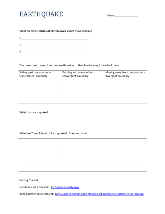 Interactive Earthquake Science worksheet for fifth-grade geometry students