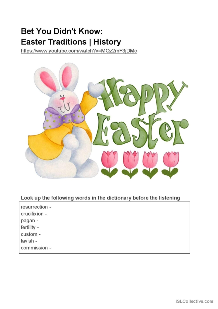 Engaging fifth-grade algebra worksheet on the history of Easter and its cultural significance History of Easter worksheet for fifth graders exploring the origins of the holiday and Easter egg traditions