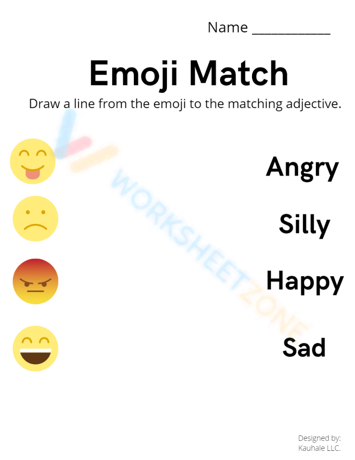 Fifth grade student sketching a custom geography themed emoji on a worksheet