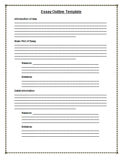 Helpful guide to structuring an essay outline for students Worksheet for outlining an essay with tips for fifth graders