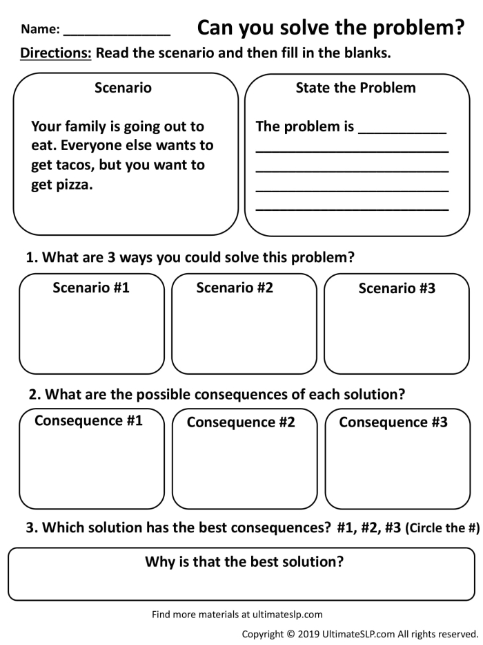 Reading worksheet for Fifth Grade Practice with Problem & Solution worksheet for fifth graders focusing on fiction comprehension. Engaging exercise for students to identify problems and solutions in short stories.