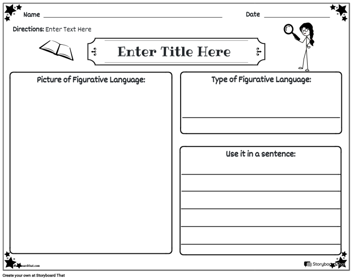 Figurative Language Handout worksheet designed for fifth graders to enhance their understanding of literary devices