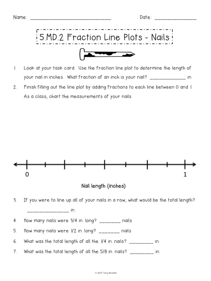 Fifth grade students practice graphing snowfall data on a line plot with this educational math worksheet.