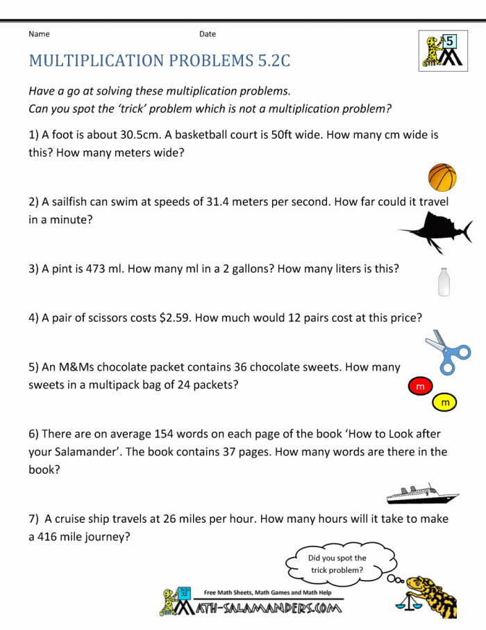 Fraction Multiplication Word Problems Worksheet for Grade 5 Students Fifth grade worksheet featuring fraction multiplication word problems for practice
