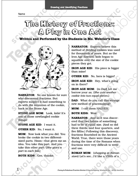 Fifth grade students completing a math assignment with this Fabulous Fraction Review worksheet