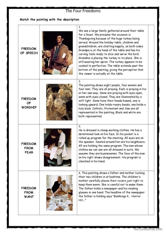 Fifth grade student writing a short reflection on the meaning of historical freedom