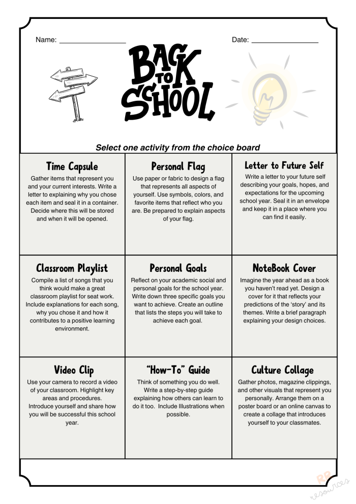 Back-to-School Writing Prompt: Send a Letter to Your Future Self Worksheet Image 8 Worksheet for fifth graders to write a letter to their future selves as a back-to-school writing prompt
