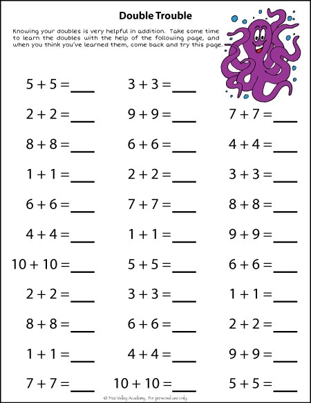 Double Trouble worksheet featuring homonyms for fifth graders to learn and practice sight words